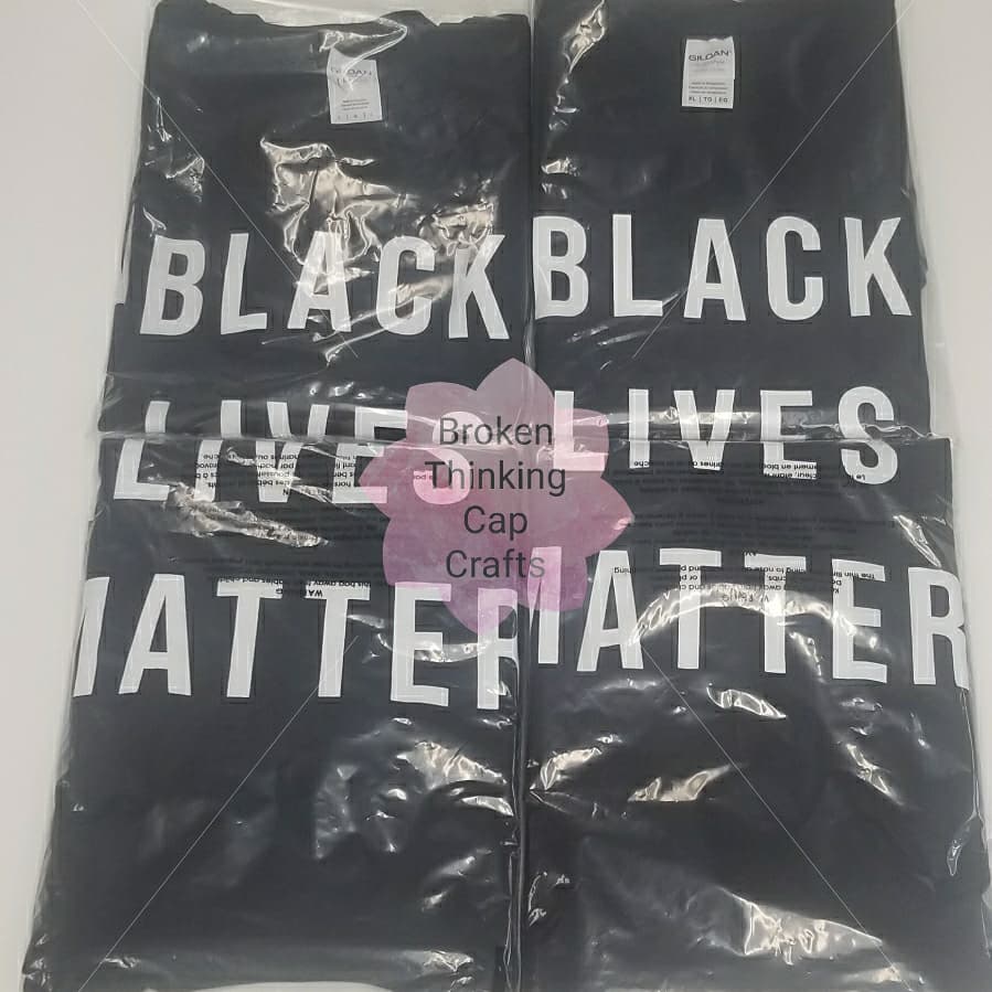 BTCCrafts's tweet photo. BLM shirts packed and ready for their new home! 💌💌#brokenthinkingcapcrafts #btccrafts #smallbusiness #funshirt #blm #blacklivesmatter #blmally #shirtsforacause #shirtsfordays https://t.co/389DVHZpV8