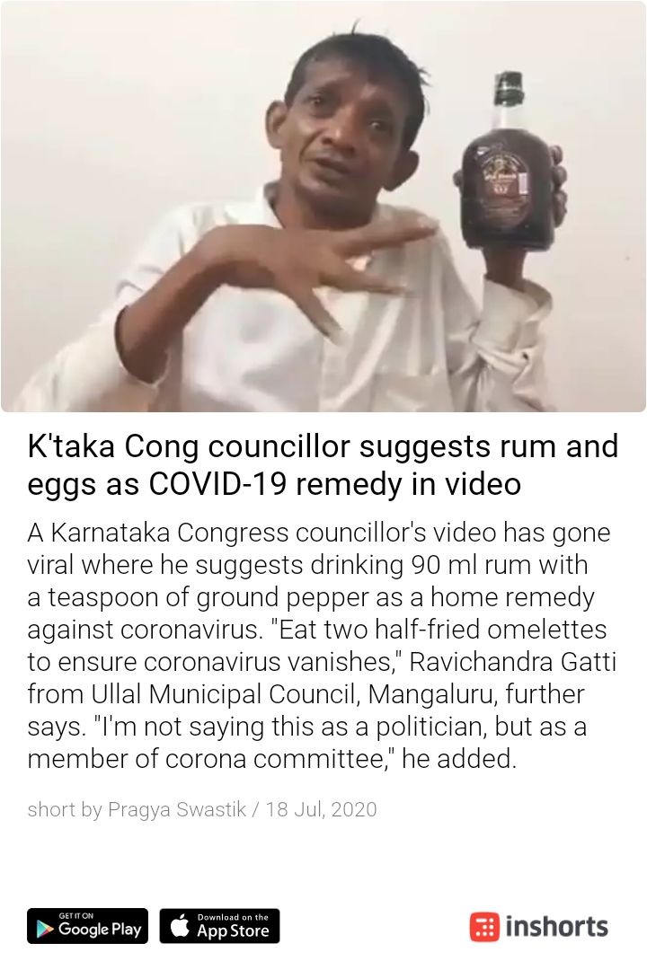 siju_narayan's tweet photo. 90ml Rum + 1 tsp ground pepper + 2 half fried eggs = The world's first anti COVID19 hic-cine.
#BoldMonk
https://t.co/ks7WKbxuOJ https://t.co/QmuB6r6ixs