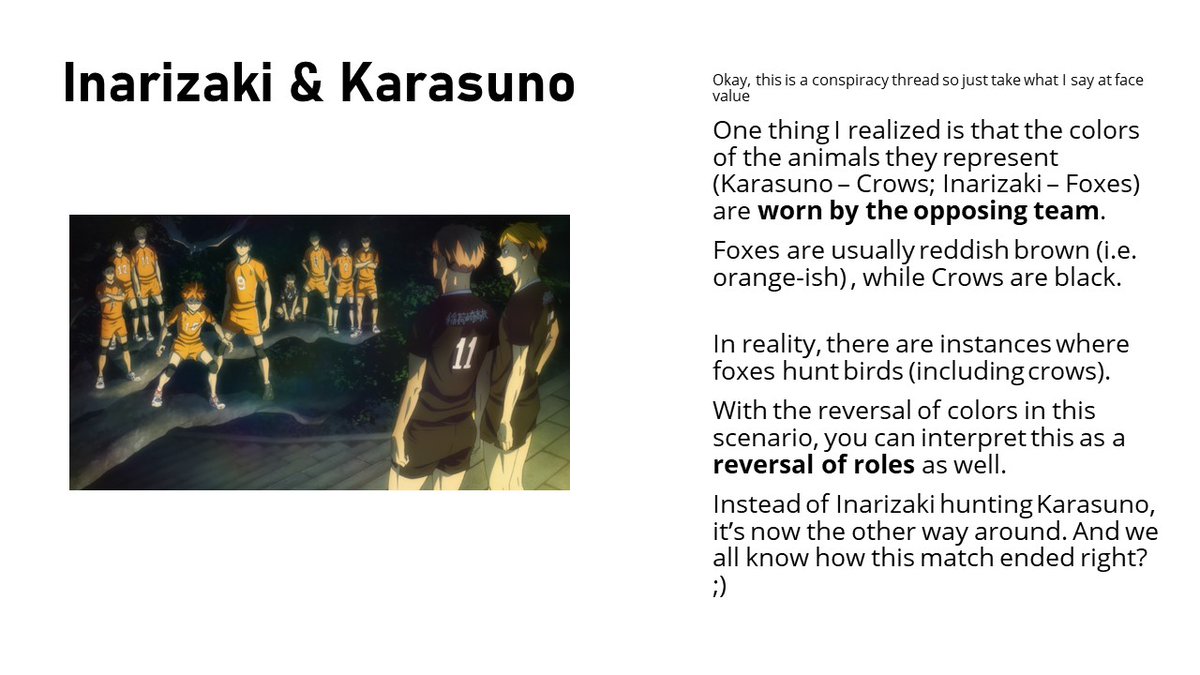 Here's Inarizaki! (Also Inarizaki vs Karasuno)