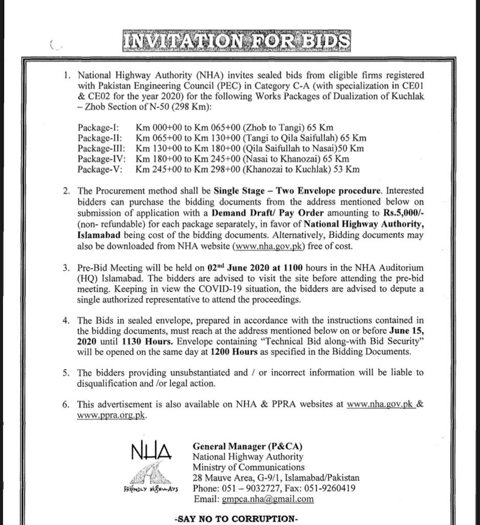 Bidding process under way for Raod Zhob to Kuchlak(Quetta)-part of Western route-a dire need of Balochistan’s people.Also per plans,section DIK-Zhob being processed for JCC for Chinese funding,on completion,Isd&amp;Qta will be connected through expressway #CPEC #cpecmakingprogress
