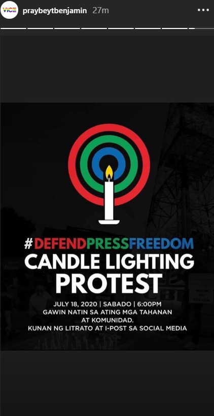  #DefendPressFreedom ABS-CBN Franchise | 07/18/20Proud of your progress  @vicegandako, always. I'm sure if they could, they would've been there too, definitely. Tuloy ang laban, para sa bayan 