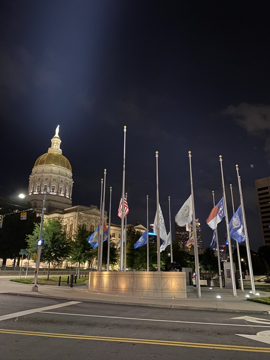 Georgia Capitol flags at half mast. #JohnLewis #CTVivian