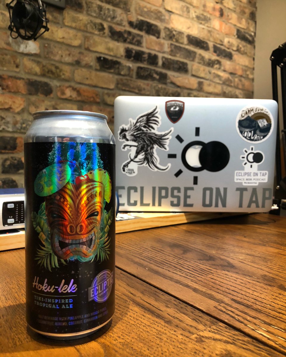 EclipseOntap's tweet photo. Big shout out to @eclipticbrewing! Thank you for sharing the new “Hoku-lele” Tiki-inspired Tropical Ale with us for Episode 34. It was delicious and perfect for a hot, July day. #poursomespaceinyourface #getoutlookup
.
.
.
#space #beer #podcast #eclipticbrewing #neowise #comet https://t.co/0RP4bhDetw