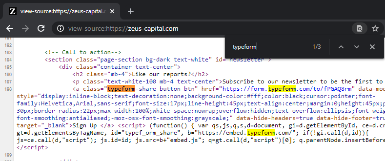 I tried to stay neutral during this whole  @NexoFinance being  @ZeusCapitalLLP debate, but we may have just found the smoking gun, ontop of all the other evidence foundThey leaked themselves in the site's typeform source code, screenshots below, I checked it my self $LINK  https://twitter.com/_WhenMoon_/status/1284691375322050566