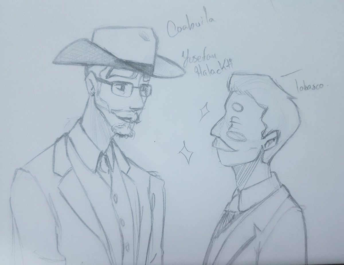 YusefanO's tweet photo. #statehuman #Statehumans #countryhumans #StateHumansCoahuila #StateHumansTabasco
Tabasco y Coahuila cuando se enamoraron e iniciaron la Revolución 😅
(Francisco I Madero era de Coahuila y José María Pino Suárez de Tabasco) https://t.co/7oW1eXIPQ2