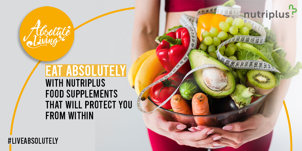QNET_India's tweet photo. EAT Absolutely with food supplements from Nutriplus that will protect your complete body from within.
#LiveAbsolutely leading a healthy lifestyle with #Nutriplus.
#AbsoluteLiving #HealthyLifestyle #HealthyLivingEveryday #QNETIndia #QNET https://t.co/vEvUhCbuj0