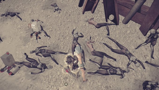 ニーアオートマタのアンドロイドの中身は適度に人間してて好き。 #PS4share 