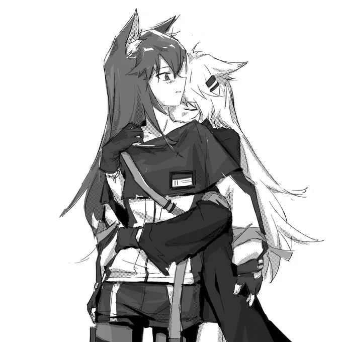 #アークナイツ_ファンアート
#アークナイツ 
#テキサス  
#ラップランド 
#Arknights 
#双狼组
#明日方舟 