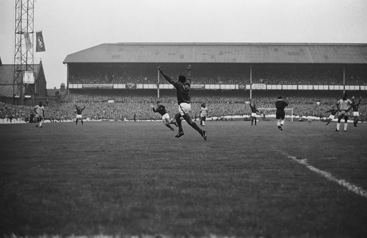  |  #OnThisDay in 1966, Goodison Park hosted the third of five games during the  @FIFAWorldCup. Portugal - Brazil  Simões, Eusébio (2); Rildo 58,479 attendance @EvertonHeritage