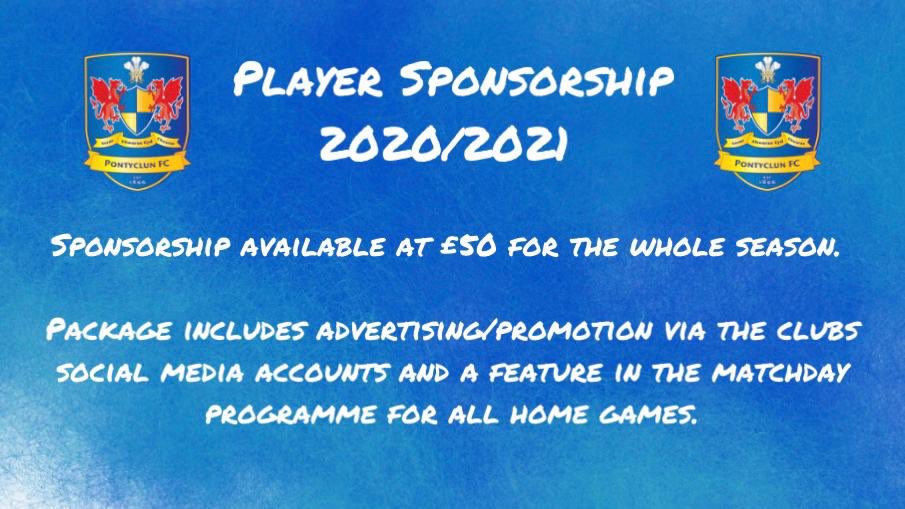 PontyclunFCC's tweet photo. Player sponsorship packages flying out for 2020/21 already! 

You can DM us, email enquiries@pontyclunfc.com or arrange direct with the players https://t.co/hCgaHJaJfg