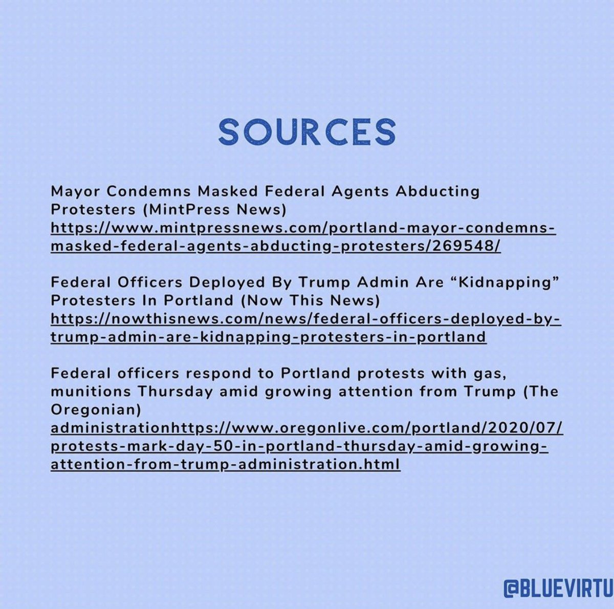 guccisk8board's tweet photo. YOU NEED TO LEARN ABOUT PORTLAND — by bluevirtu on insta

#FreeThemNow #BlackLivesMatter #Portland #PortlandKidnappings #PortlandProtest #PortlandRiots https://t.co/vkqGd8llju