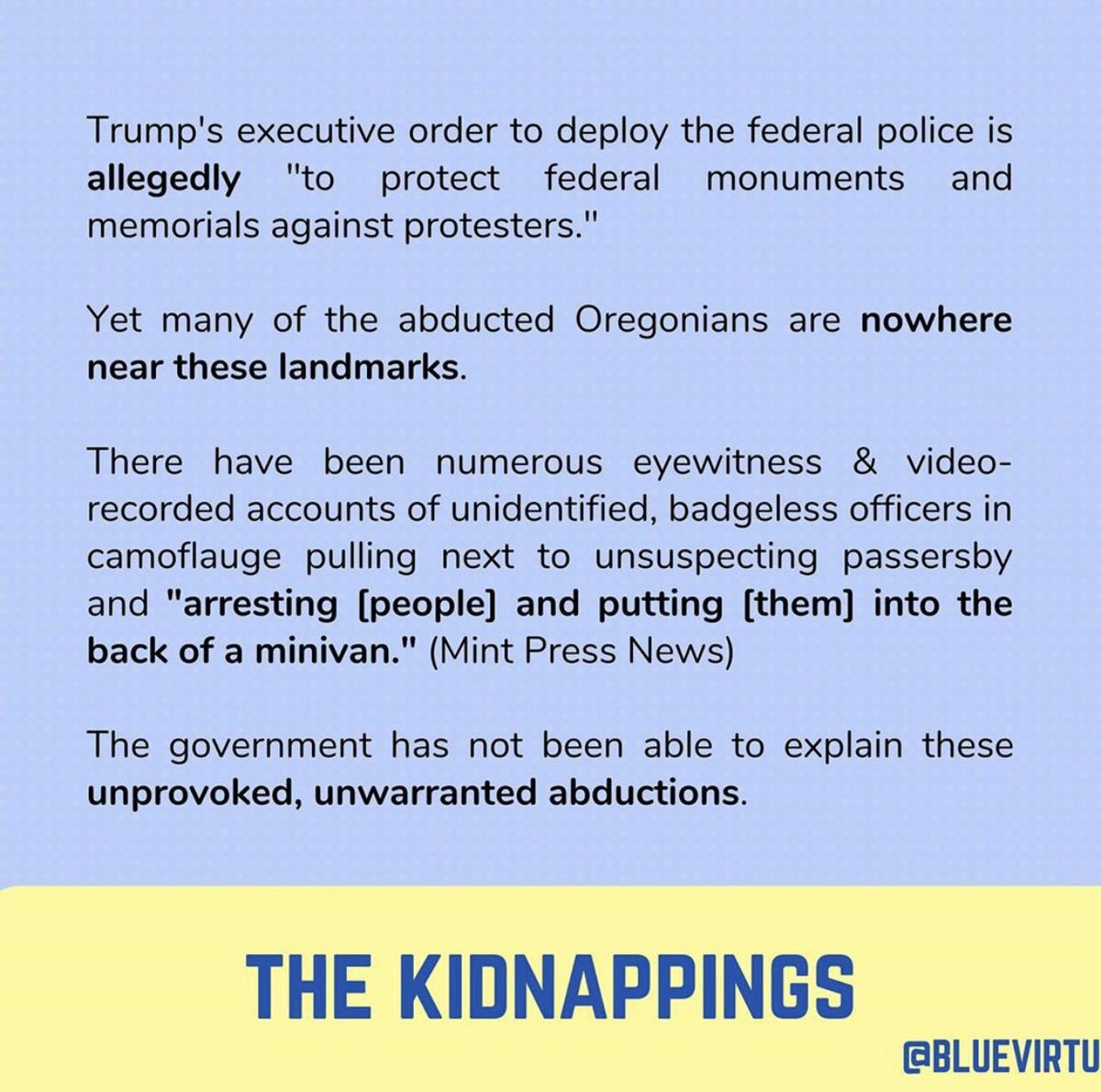 guccisk8board's tweet photo. YOU NEED TO LEARN ABOUT PORTLAND — by bluevirtu on insta

#FreeThemNow #BlackLivesMatter #Portland #PortlandKidnappings #PortlandProtest #PortlandRiots https://t.co/vkqGd8llju