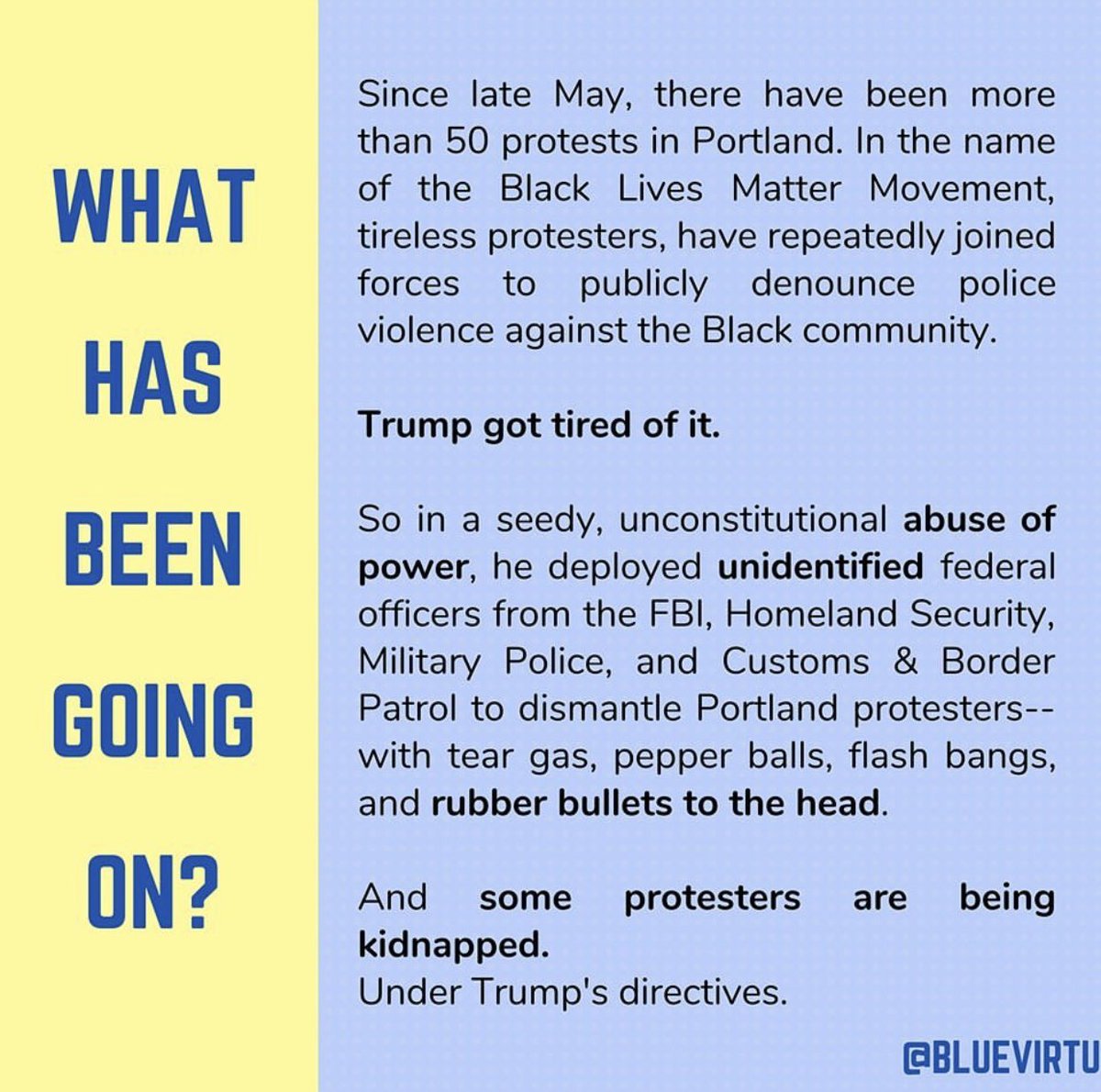 guccisk8board's tweet photo. YOU NEED TO LEARN ABOUT PORTLAND — by bluevirtu on insta

#FreeThemNow #BlackLivesMatter #Portland #PortlandKidnappings #PortlandProtest #PortlandRiots https://t.co/vkqGd8llju