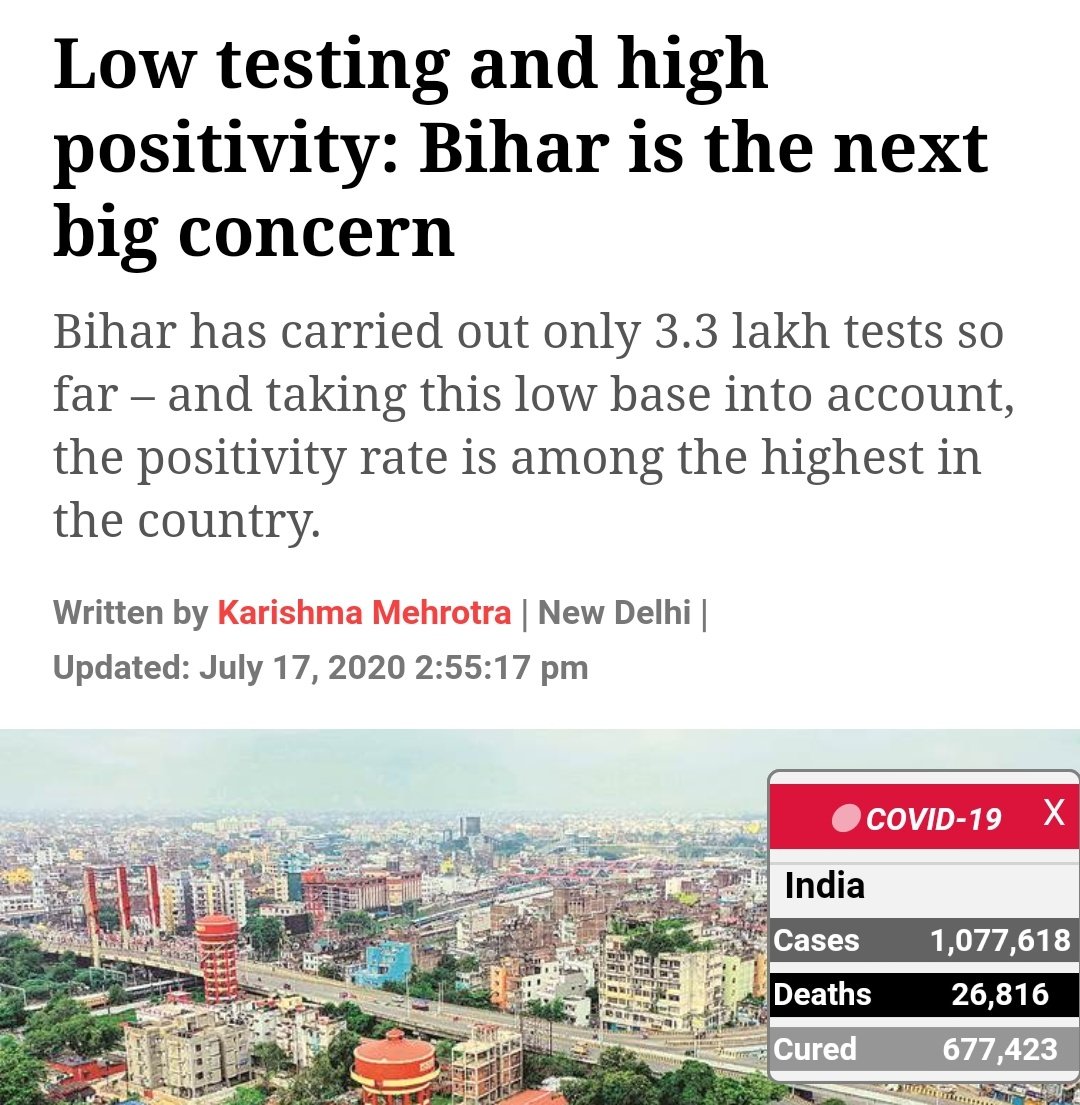 rakeshsnh4's tweet photo. #TestingBadhaoBiharBachao this is necessary now. https://t.co/ut8fon4HAl