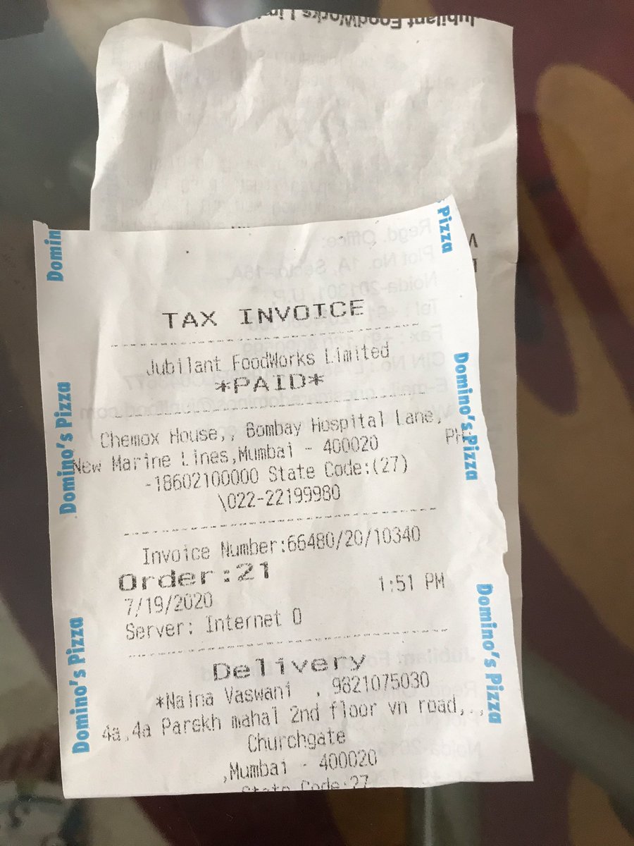 Jagdishat14's tweet photo. @dominos_india @dominos @pratikpota ordered 2 thin crust pizzas, came cold and 1 on top of the other. The size seemed to much smaller than the standard, crust was soggy. The lava cake was raw, had the chocolate spilt all the box. Could not eat had to throw it #UnhealthyToEat https://t.co/kMxAJrm05y