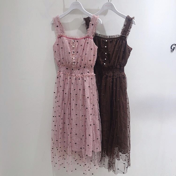 mille fille closet ハート柄ワンピース ピンク mille fille closet ハート柄ワンピース ピンク