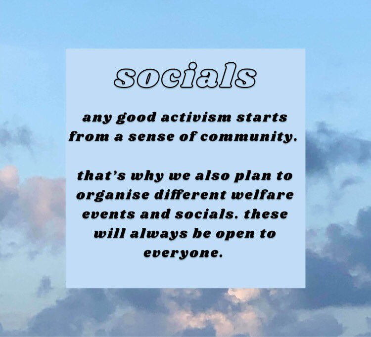 What do we actually plan to do as a group? We will have three different elements: events, charity and socials. If any of that sounds interesting to you apply to be part of the team! ✨docs.google.com/forms/d/e/1FAI…
