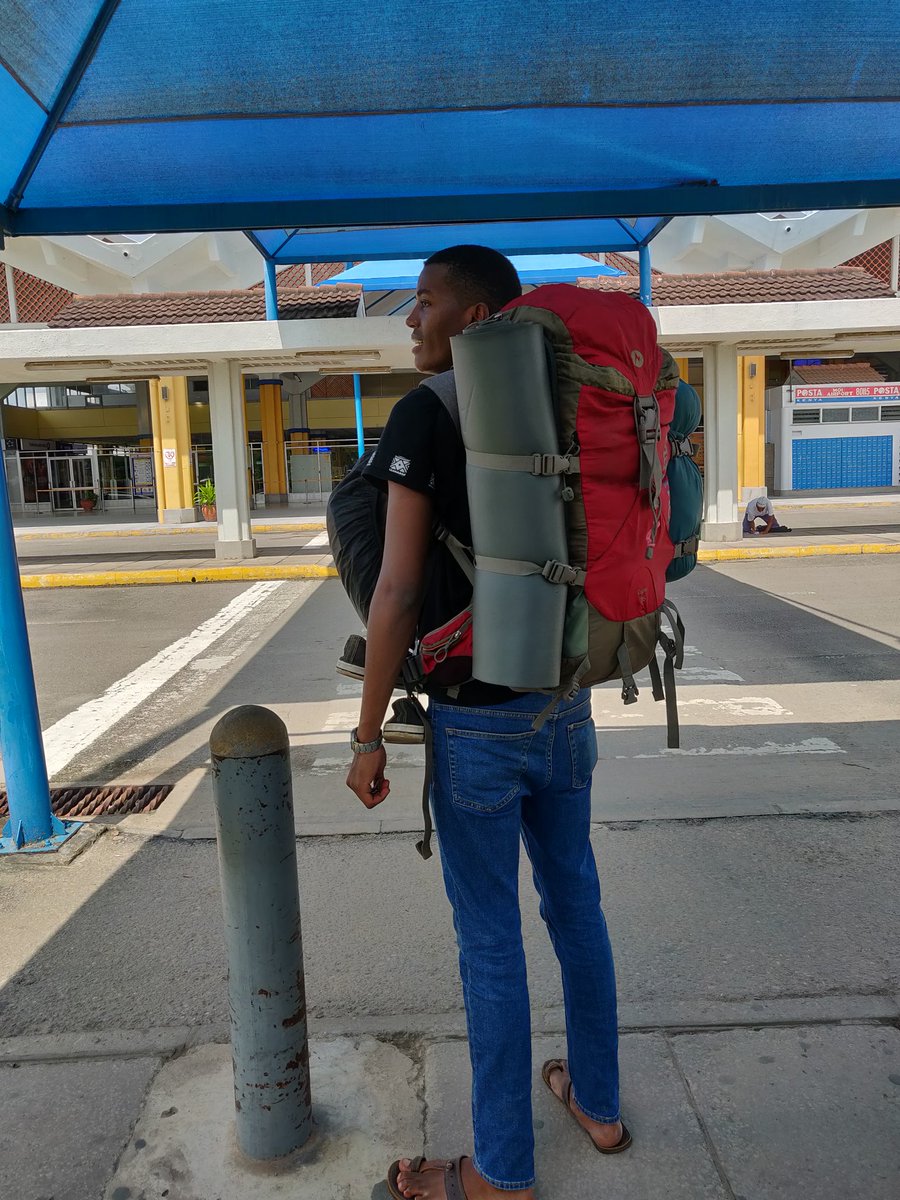 So on travel day I flew from Mombasa to Addis. As usual was carrying my full gear with included my accommodation. If you know what I mean 