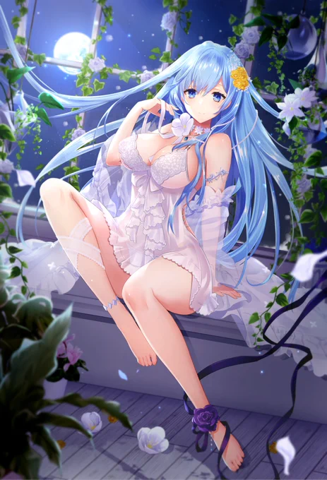 白黒橙さんが描いてくださった絵守未來みて「白ワンピ良いじゃん!」ってなって衣装チェンジしよう!ってなったのは秘密ですよ? 
