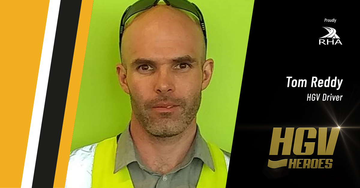 RHANews's tweet photo. On top of being a great driver, Tom Reddy from @moranlogistics, was recently pivotal in stopping a bridge jumper when he and another driver parked under the bridge until the police arrived.

Thank you for your valiant efforts, Tom! #HGVHeroes 👏

https://t.co/mEry70epit https://t.co/ZX6OU5SLtt