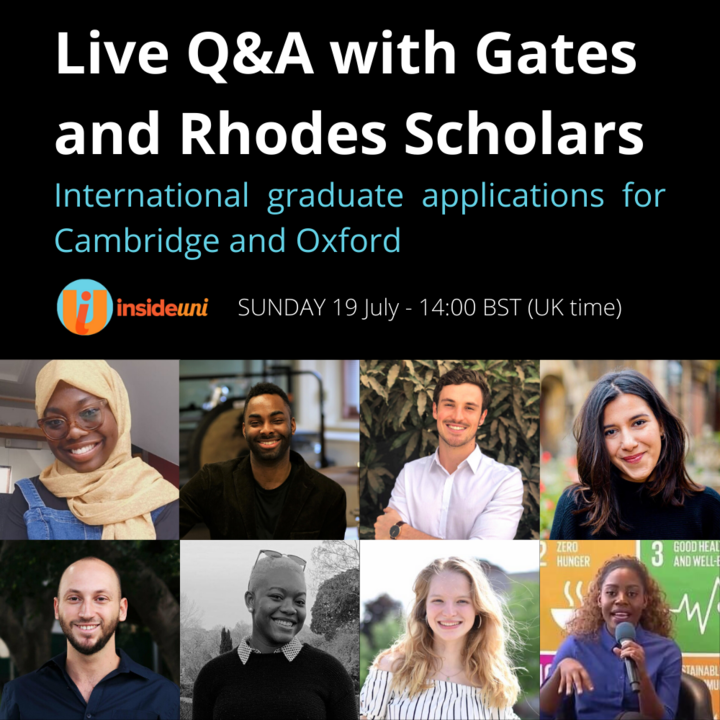 InsideUniOxb's tweet photo. 🚀 Our Q&A with Gates and Rhodes Scholars about international graduate study at Oxbridge is TODAY at 2pm!
📹 Watch and ask questions live on YouTube: https://t.co/EFziIR50fB
#graduateapplications #oxbridge https://t.co/iv4pPk7Wkf