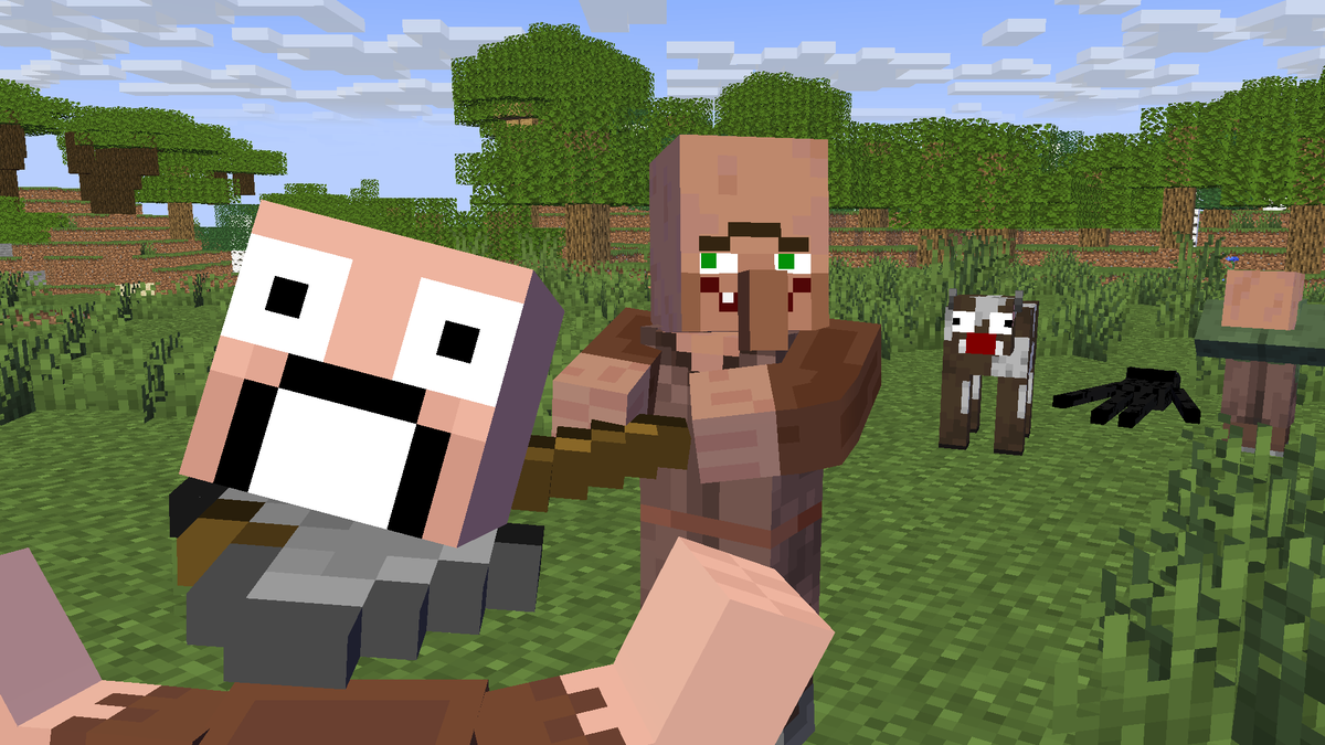 DefenderAlo's tweet photo. "the real #minecraft dungeons trailer" - a discord user 

Creepy Villager https://t.co/MBNMfLHZL3