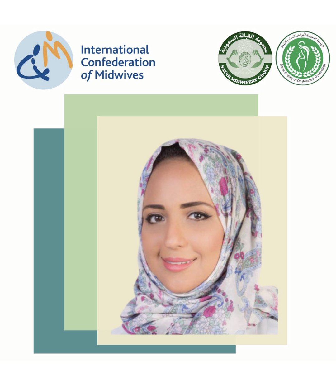 Saudimidwifery's tweet photo. تهنيء وتفتخر
مجموعة القبالة السعودية 
بالدكتورة رؤى الطويلي @Roretto 
على انتخابها
كعضو مجلس إدارة الإتحاد الدولي للقابلات (ICM)
لتمثل منطقة شرق المتوسط
للثلاث سنوات القادمة ٢٠٢٠-٢٠٢٣م

#القابلة_السعودية
#saudimidwifery
#القبالة 
#midwifery2020  
#midwiferyeducation https://t.co/eT8eQY4E47