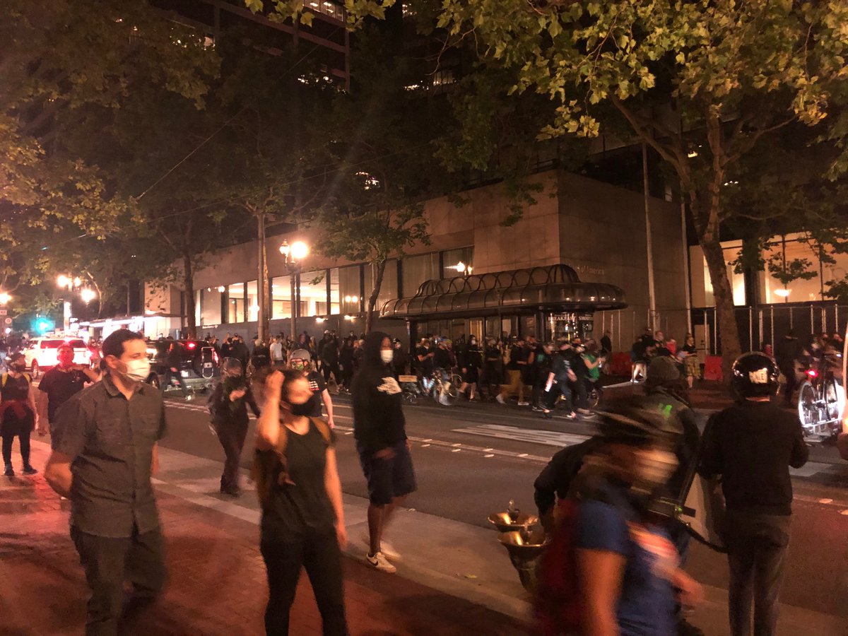 Now marching up 5th. Had never been tear gassed, that stuff stings!