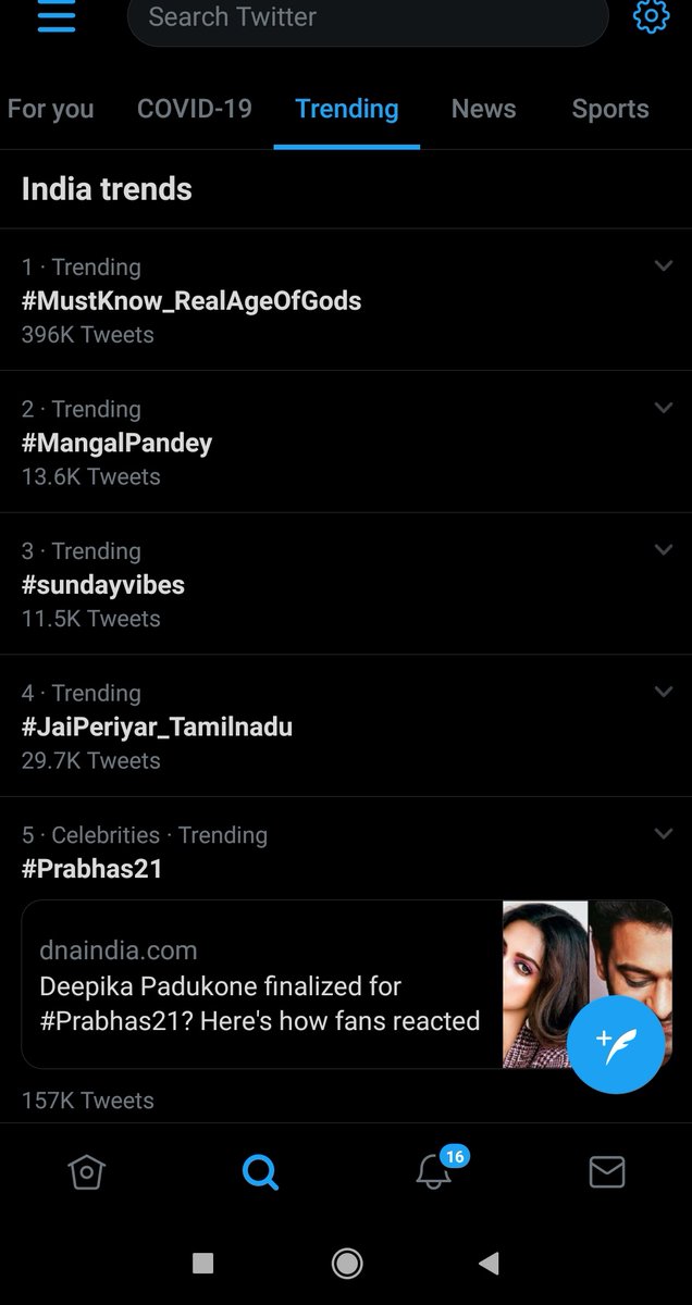 TrendsPrabhas's tweet photo. #Prabhas21 trending in India 
#PrabhasDeepika https://t.co/qQ5HOzuHTc
