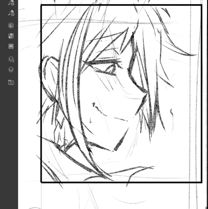横顔描くの苦手マン??‍♂️ 