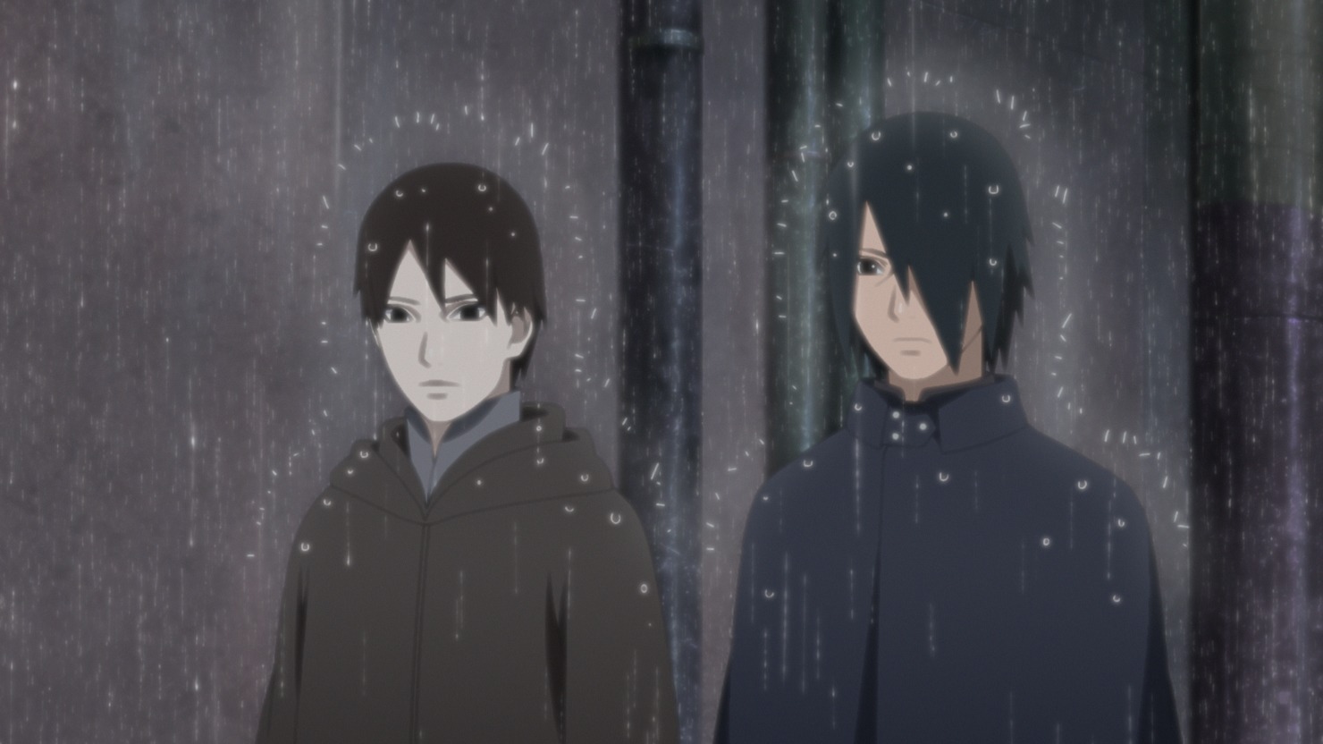 Sasuke e Sai vão a Vila da Chuva investigarem sobre a organização Kara