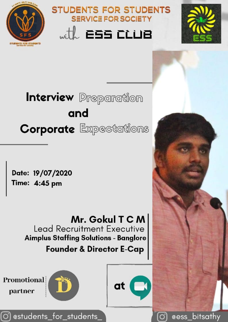 sfsoffl's tweet image. Interview Preparation and Corporate Expectation👨🏻‍💻

Mr.Gokul T C M @gokultcmofficial
@ecapofficial Lead Recruitment Executive,
Aimplus Staffing Solutions-Bangalore.
Founder&amp;amp;Director-Ecap.

Today by 4:45pm

E-Certificate will be Provided to the Participants

#studentsforstudents