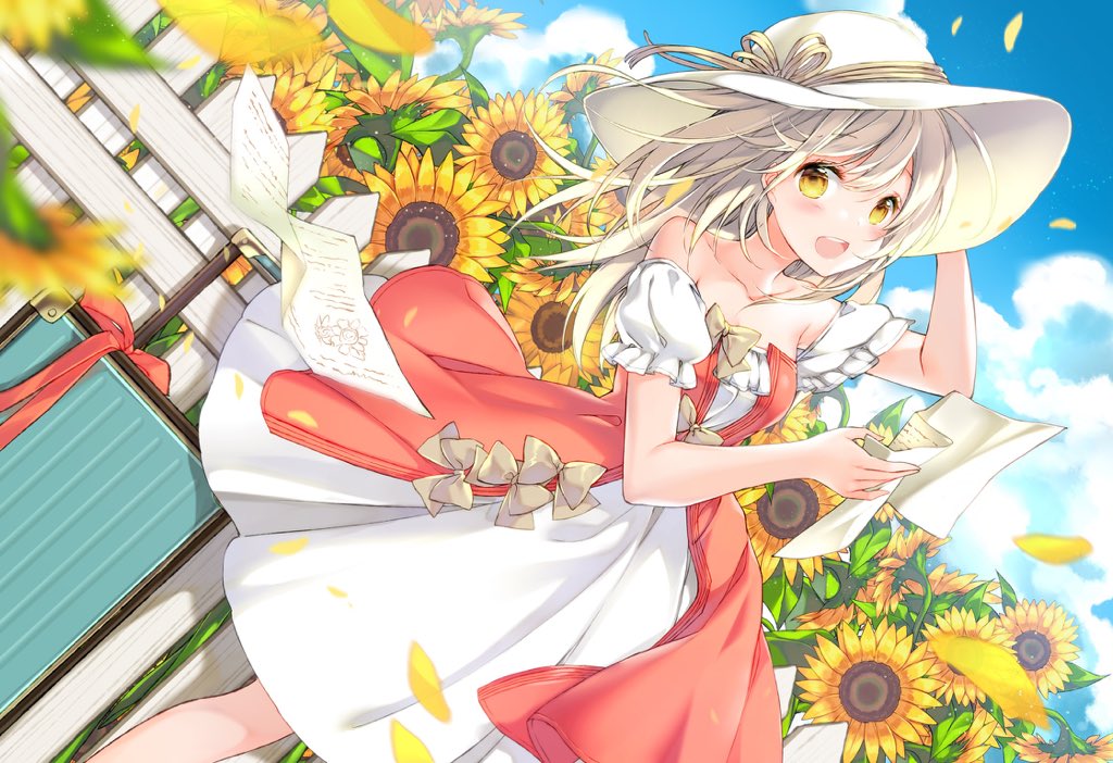 「#女の子のイラストだけで興味を持ってくれる方へ届け🌻ひまわりと 」|JUNA🌟4월SCF【D-07,08】✴️5월블아온리(1차)のイラスト