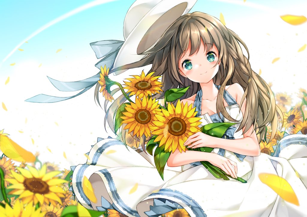 「#女の子のイラストだけで興味を持ってくれる方へ届け🌻ひまわりと 」|JUNA🌟4월SCF【D-07,08】✴️5월블아온리(1차)のイラスト