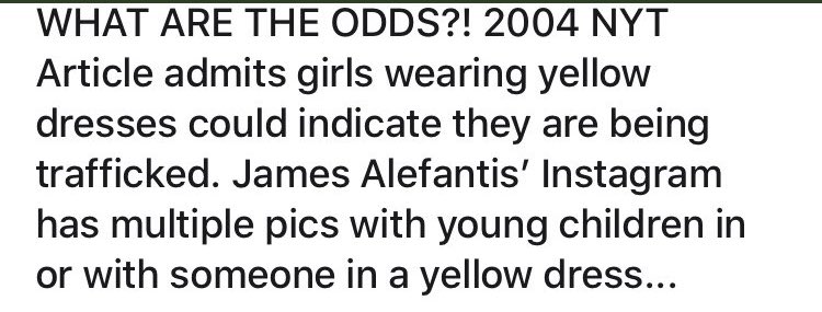 PART 70: Disney- The Yellow Dress Theory Their codes extend to more than just words. They communicate in plain sight. (Those Instagram pics are from the owner of Comet Ping Pong Pizza, James Alefantis)