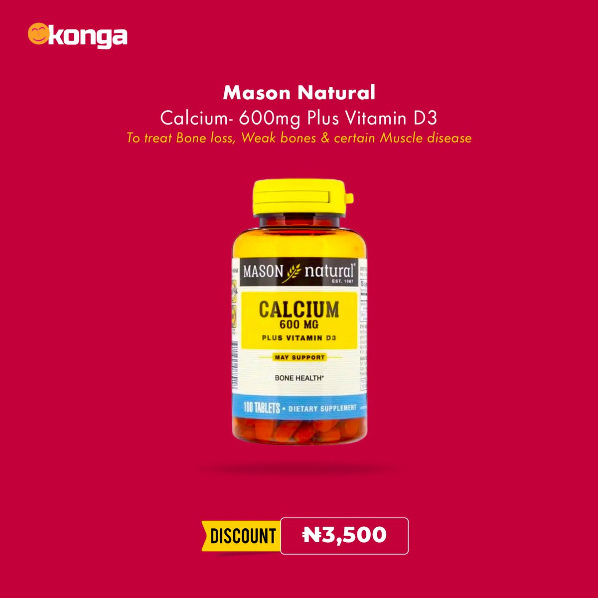 ShopKonga's tweet photo. Health is Wealth!
Order your Mason Natural Calcium and Immun-activ Vitamin C on Konga at BEST PRICE.
Start Shopping here: https://t.co/RCP39dsFlE
#Shopkonga
#MedDirect https://t.co/S2RaRyOksK