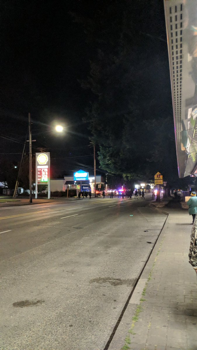 Protestors on interstate Ave. Being told to leave