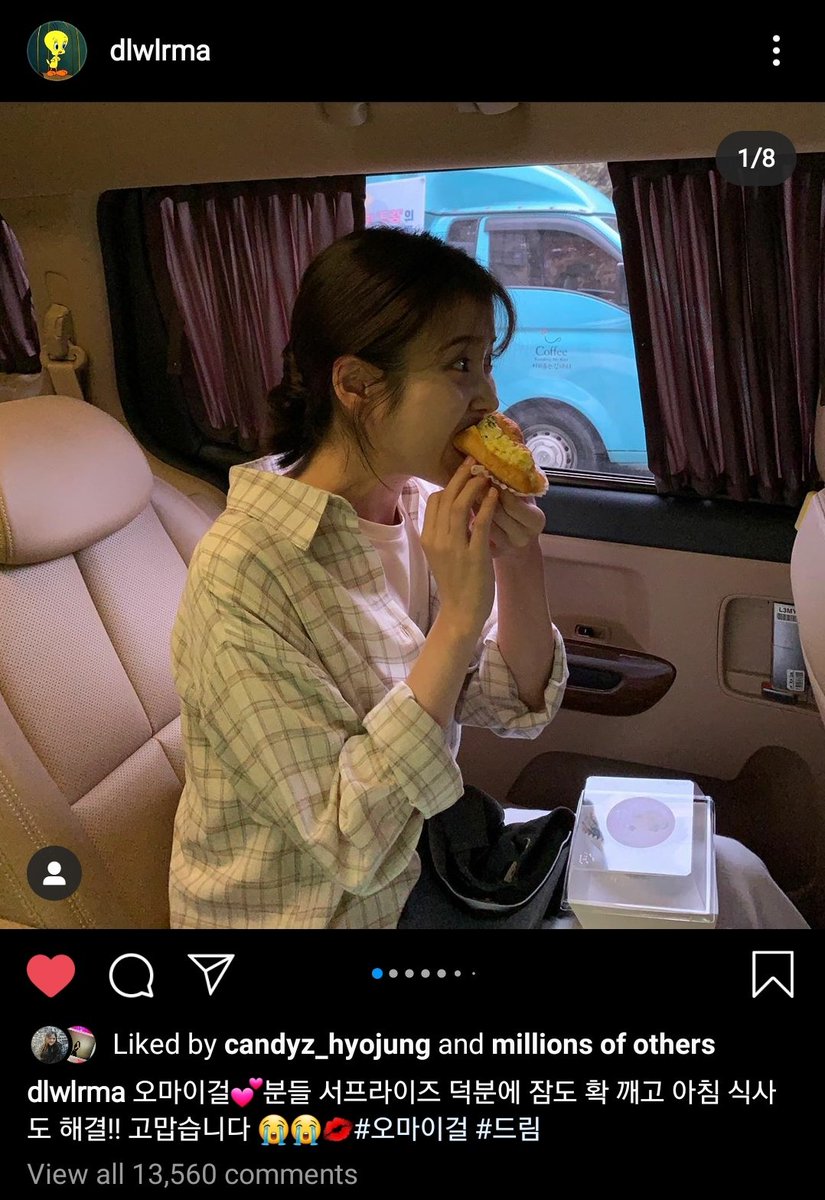 Oh my girl on Jieun's instagram (2020)