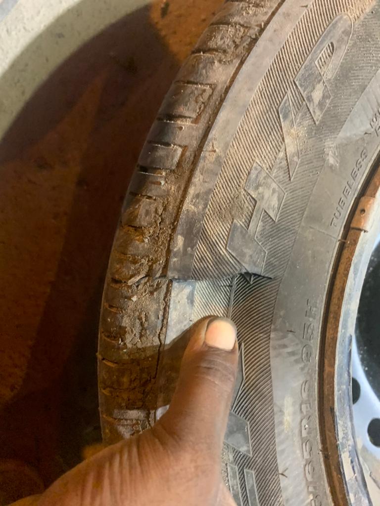 tweet2shivendra's tweet photo. I purchased a xuv 300 in 3months just in 2100 km , rear tire got busted from inner side of the wheel .such a poor quality of bridge-stone tire , when i contacted mahindra they made a letter and forwared to bridge stone guy https://t.co/VZYll0yXhG