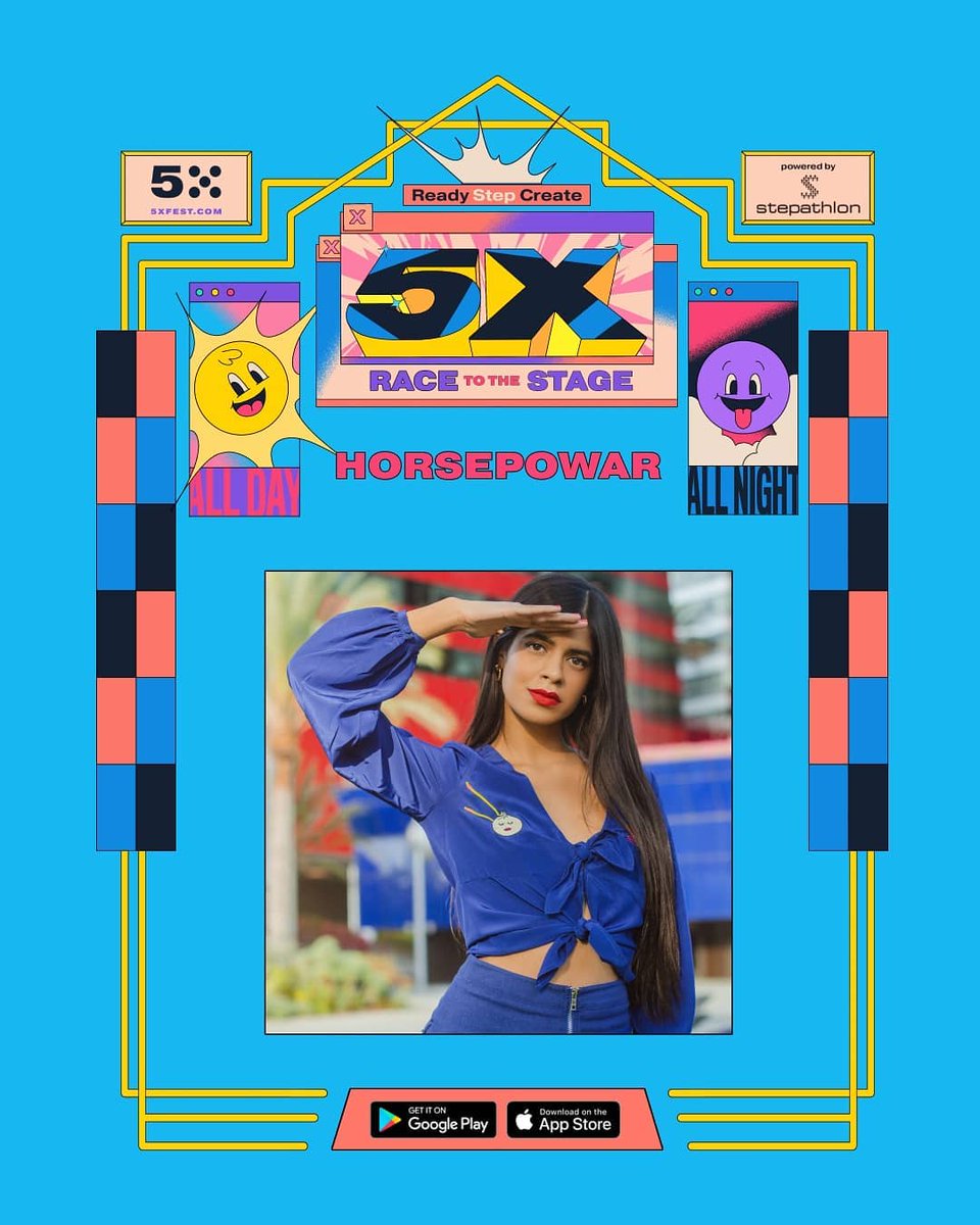 Stepathlon's tweet photo. Exclusive performances on the 5X Fest app are looking🔥 Progress stage to stage and unlock these exclusive performances when the race starts on Aug 28th. Many more artists &amp; creators TBA!

Race to the Stage powered by Stepathlon

@5xfest

#Stepathlon #racetothestage https://t.co/7McmrJZydg