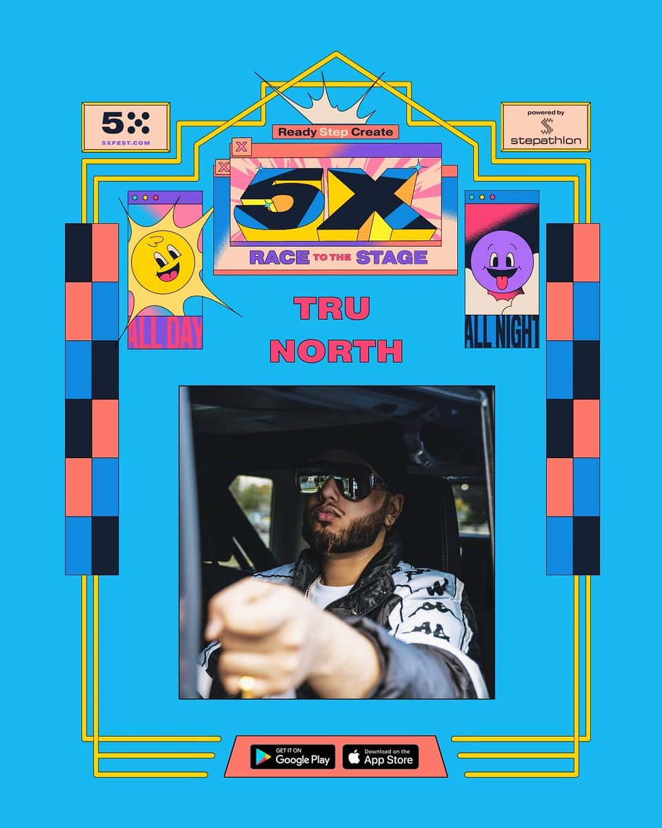 Stepathlon's tweet photo. Exclusive performances on the 5X Fest app are looking🔥 Progress stage to stage and unlock these exclusive performances when the race starts on Aug 28th. Many more artists &amp; creators TBA!

Race to the Stage powered by Stepathlon

@5xfest

#Stepathlon #racetothestage https://t.co/7McmrJZydg