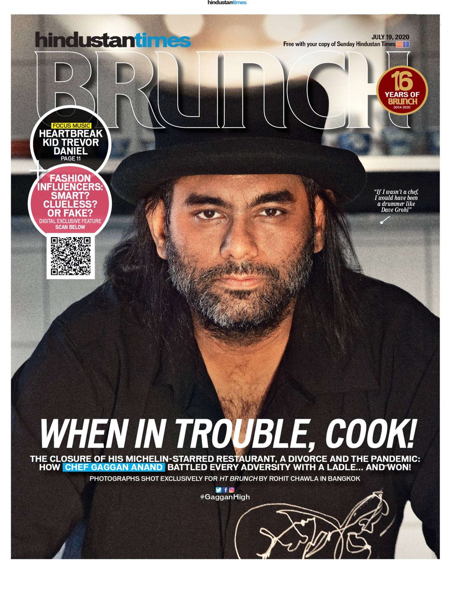 RaajSanghvi's tweet photo. My cover story on the irrepressible @chefgagananand for @HTBrunch today. Thanks @JamalShaikh! #GagganHigh https://t.co/tl9cxRHmKM
