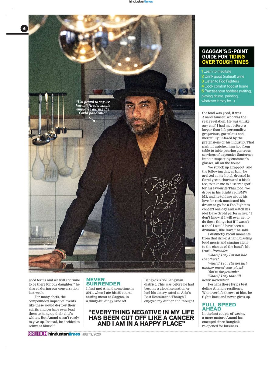 RaajSanghvi's tweet photo. My cover story on the irrepressible @chefgagananand for @HTBrunch today. Thanks @JamalShaikh! #GagganHigh https://t.co/tl9cxRHmKM