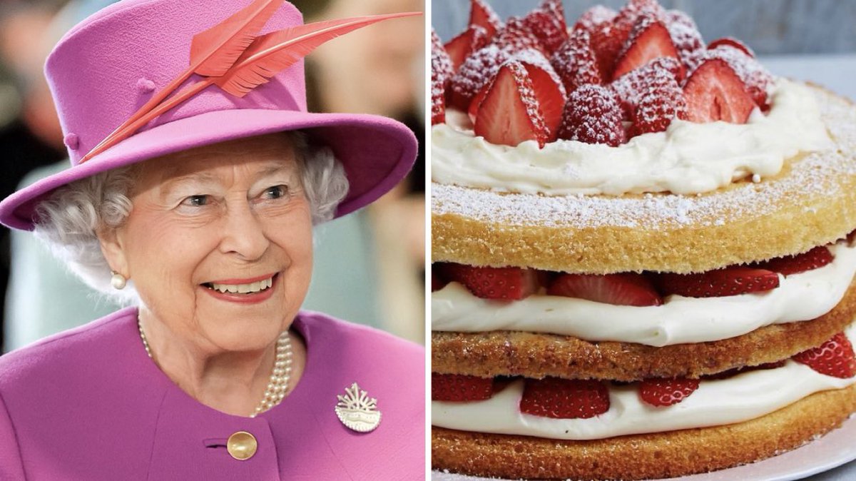 tearoomguideuk's tweet photo. Queen Elizabeth - Victorian Sponge cake named after Queen Victoria and well known in Britain:
#victoriasponge #queen #tearoomguide #afternoontea #creamteas #RoyalWedding https://t.co/khWOy2IRG6