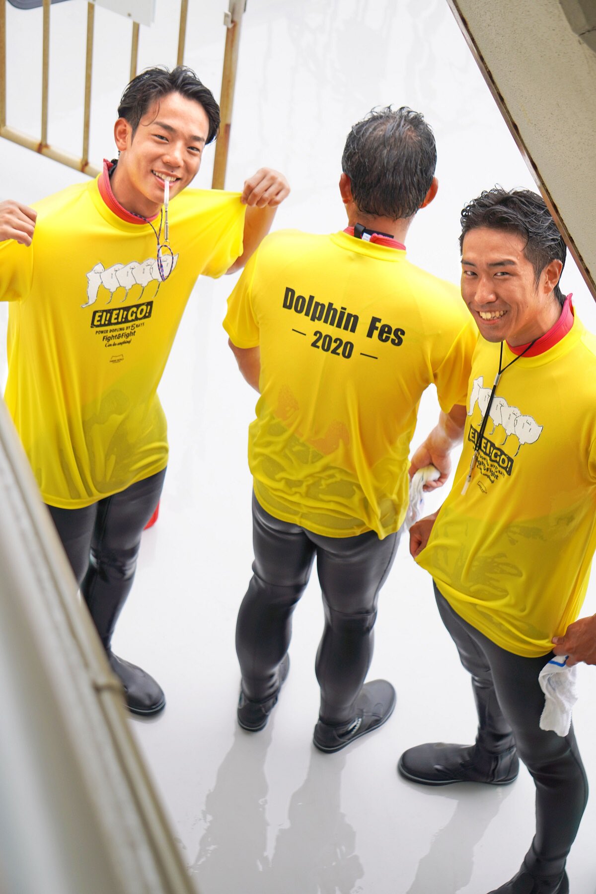 マリンワールド海の中道 公式 現在イルカショーでトレーナーが着ているマリンワールドオリジナルtシャツ エイエイゴー は館内ショップにて色違いを販売中 大人気です S M L Xl 1 150の6サイズ マリンワールド マリンワールド海の中道