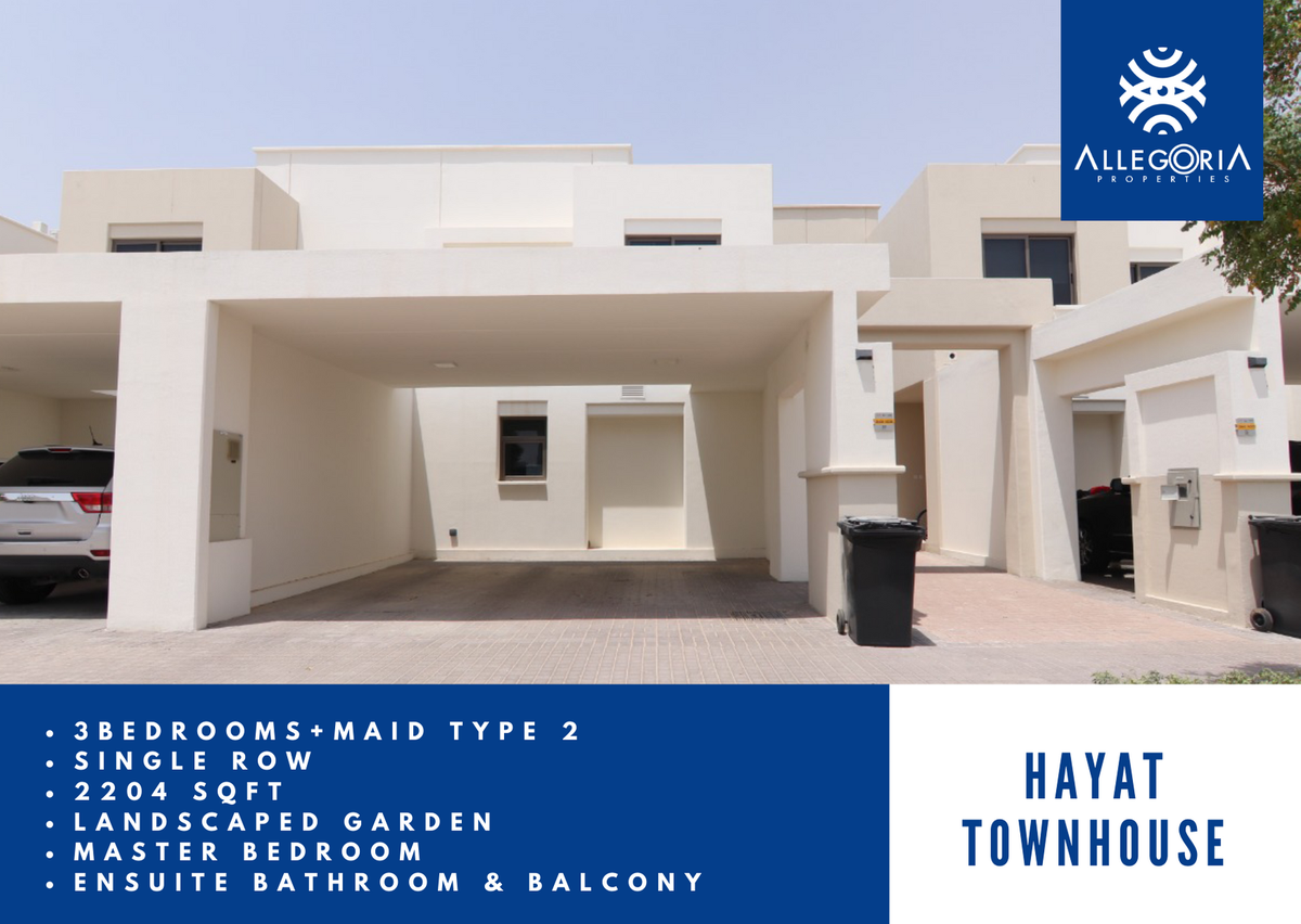 AllegoriaProp's tweet photo. HAYAT TOWNHOUSES ▪️ FOR RENT ▪️ AED 75,000
ALLEGORIA PROPERTIES
▪️ 3Bedrooms+Maid Type 2
▪️ Single Row 
▪️ 2204 SQFt
▪️ Landscaped Garden 
▪️ Master bedroom
▪️ Ensuite bathroom &amp; balcony
Contact us for more details: 📱 +971 55 876 6789 / +971 4 558 8509 https://t.co/96Zd4X2MGn