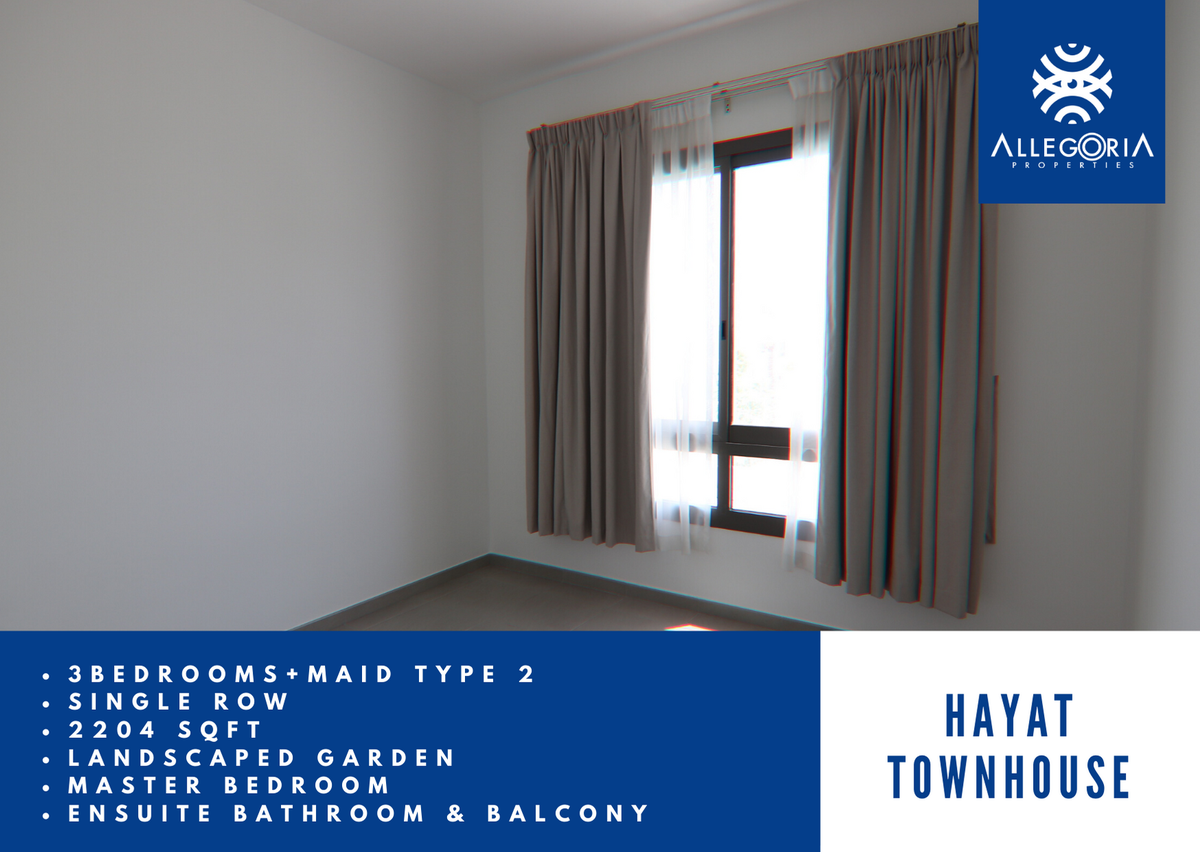 AllegoriaProp's tweet photo. HAYAT TOWNHOUSES ▪️ FOR RENT ▪️ AED 75,000
ALLEGORIA PROPERTIES
▪️ 3Bedrooms+Maid Type 2
▪️ Single Row 
▪️ 2204 SQFt
▪️ Landscaped Garden 
▪️ Master bedroom
▪️ Ensuite bathroom &amp; balcony
Contact us for more details: 📱 +971 55 876 6789 / +971 4 558 8509 https://t.co/96Zd4X2MGn