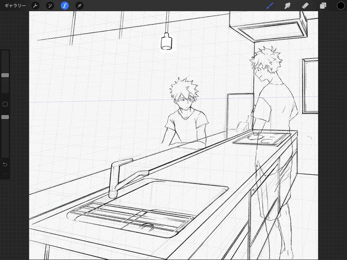 意志が弱いのでちょっとだけお絵描き、まえーーーーーにかきかけほうちしてしまったやつ… 