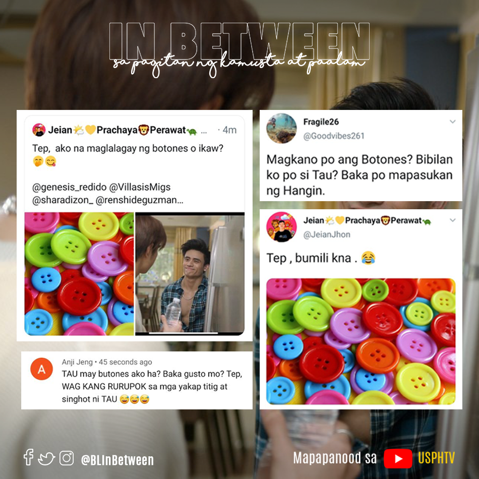 BLinbetween's tweet photo. Isang sabi mo lang, Tau, bibilhan ka namin ng butones 🙊
#InBetweenBLPH #InBetweenDati #TauTep @VillasisMigs https://t.co/nzvUrraYwR