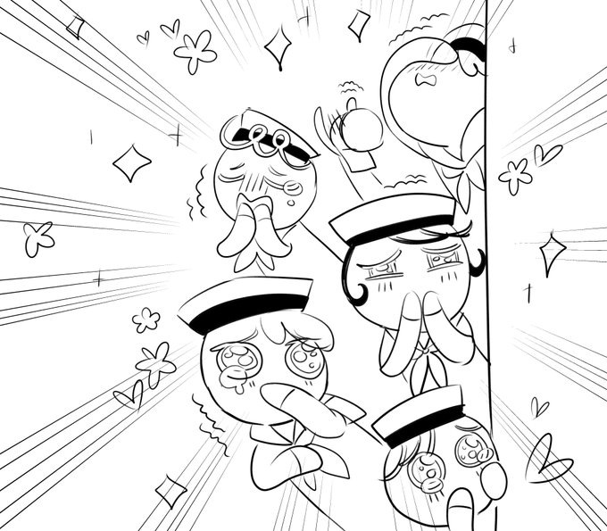 Anddddd let's not forget the Sailors Crew???❤️❣️❤️❣️?
#クッキーラン
#쿠키런 
#cookierun 
